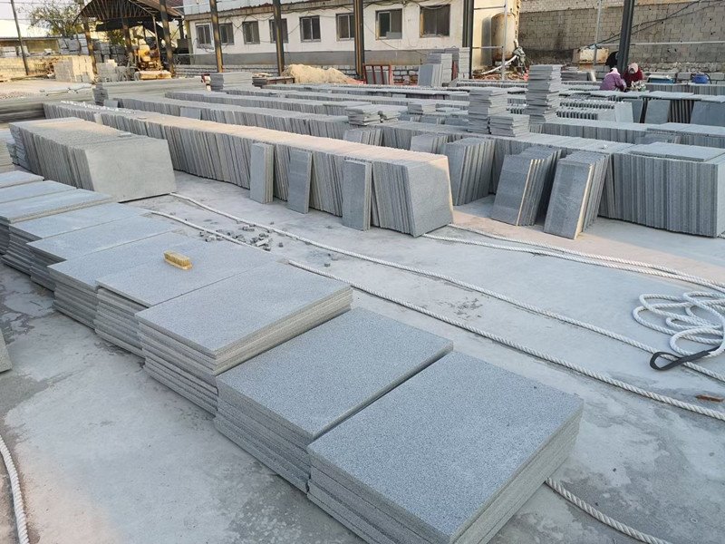 black grey granite