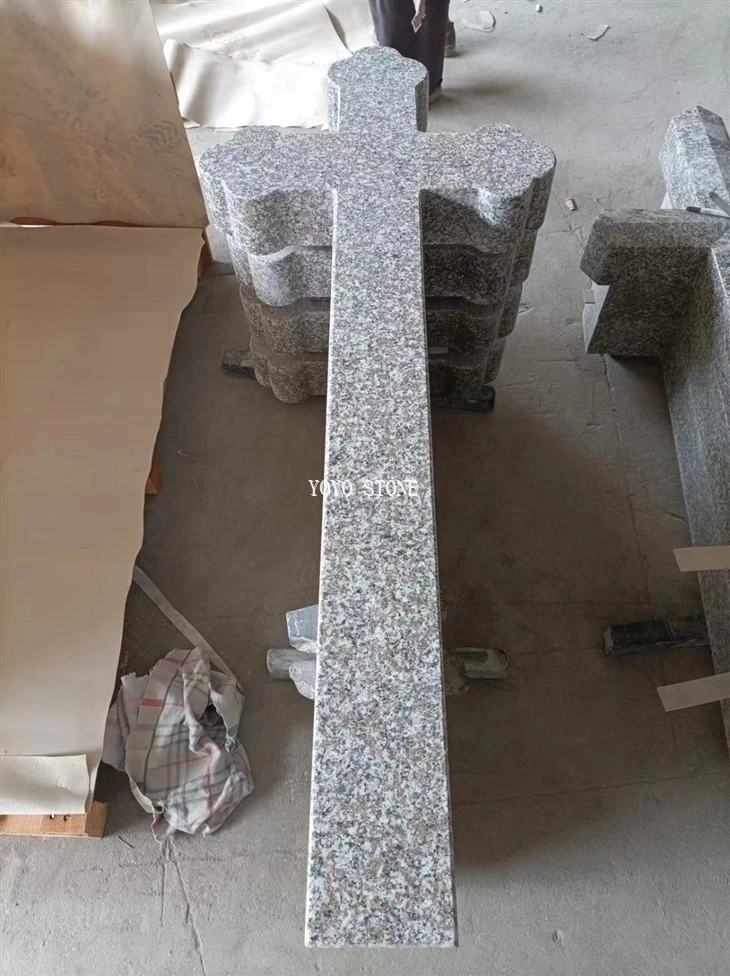 G664 Granite Cross Design Headstone
